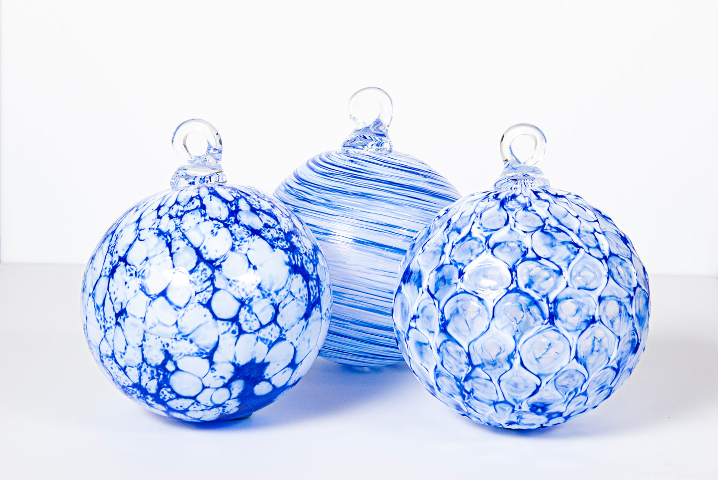 Colbalt Opaline Ornaments